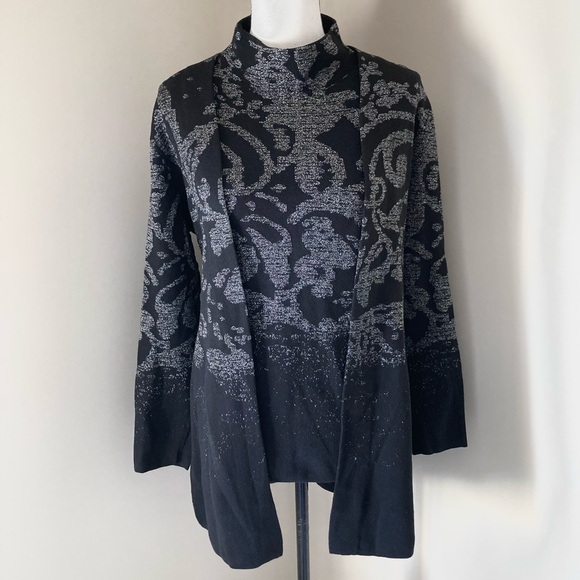 Chico’s Jacquard Ombre Scroll Print Tank and Cardigan Set Size L - Picture 7 of 16